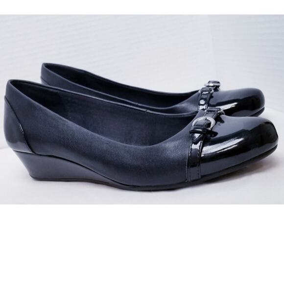 NWOT -G.H. Bass Women's "Mandy" Black Low Wedge Style 0302-3950-001 Size 8.5 - Picture 5 of 12